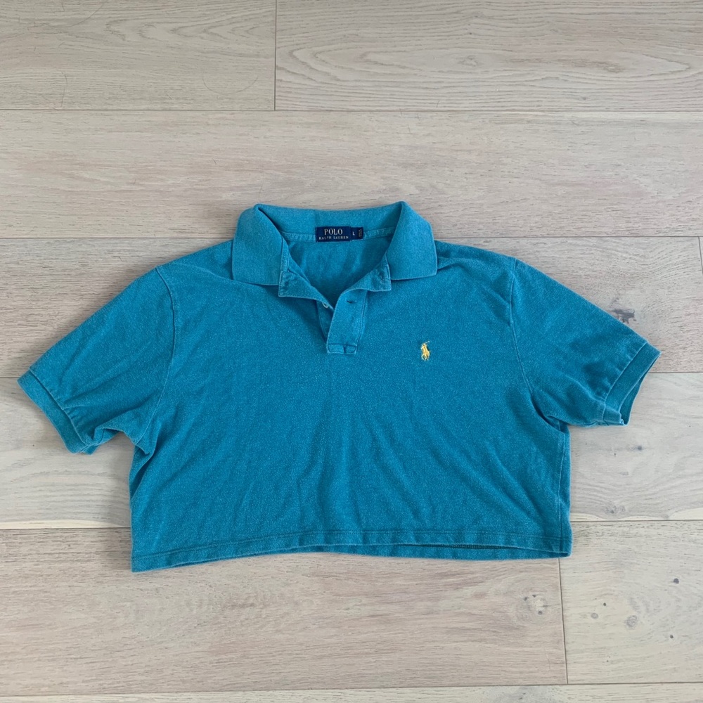 Ralph Lauren Crop Top, Brandy Melville Rework